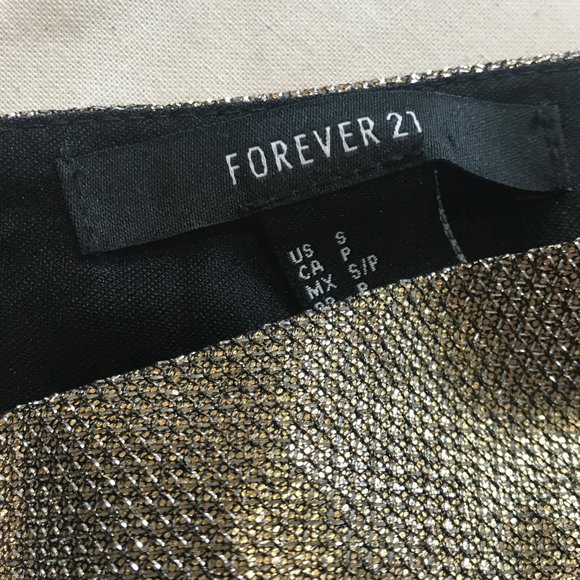 Forever 21 metallic gold fit and flare dress - Picture 4 of 7